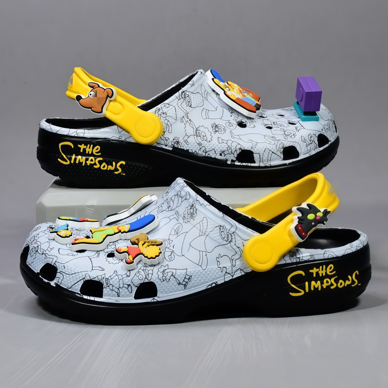 Summer Clothing Wraps - Çizgi film anime The Simpsons sandaletleri,