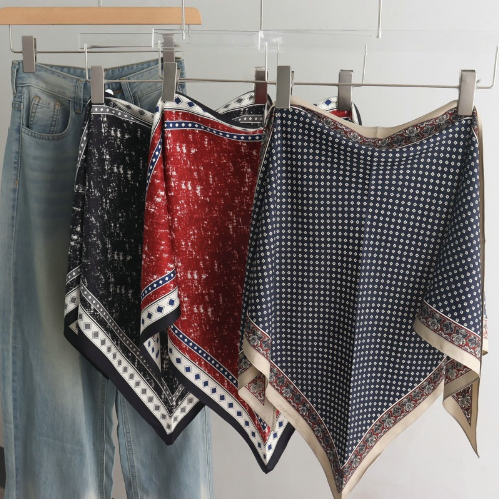 Summer Clothing Wraps - Yeni Saten kadın Eşarp Tie-Dye Retro