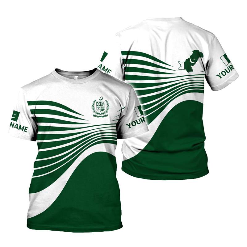 Pakistan bayrağı 3D baskı erke - Summer Clothing Pakistan incelemesi ve fiyatı