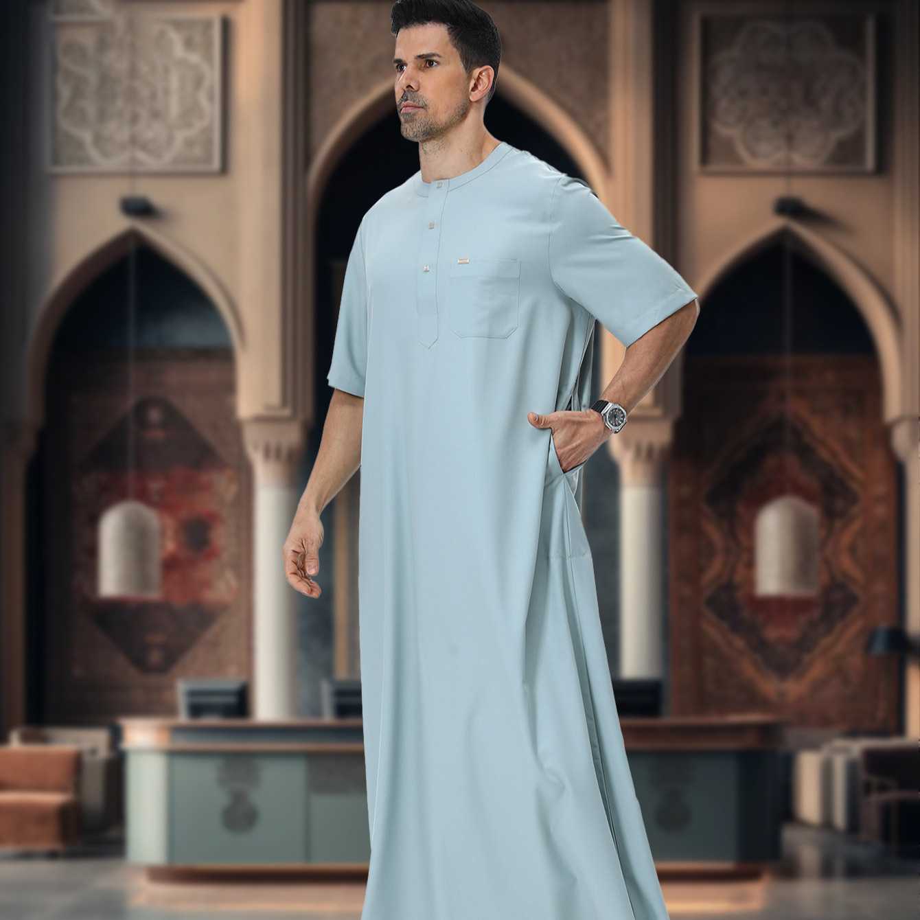 Müslüman Erkek Abayası Kaftan  - Summer Clothing Pakistan incelemesi ve fiyatı