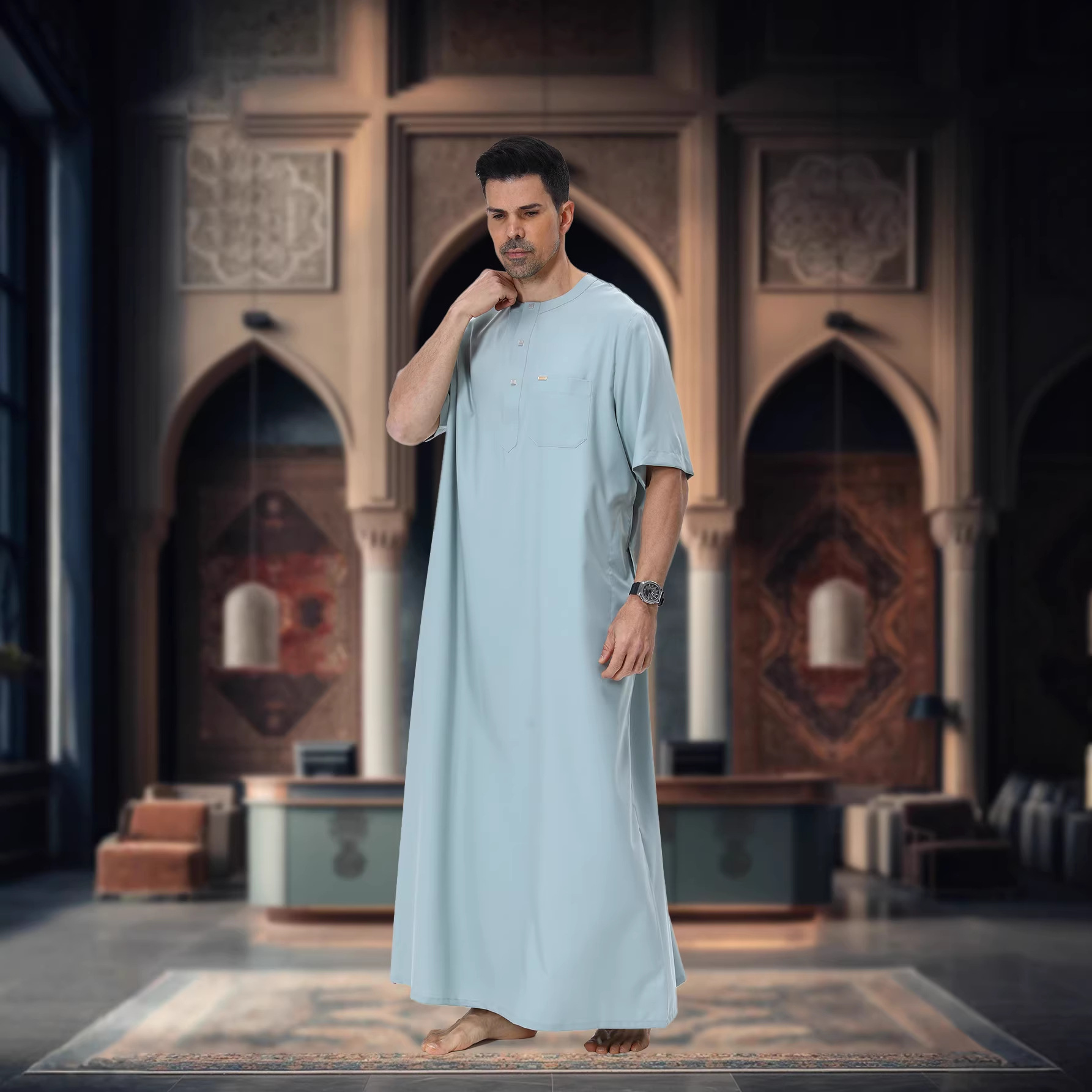 Müslüman Erkek Abayası Kaftan  - Summer Clothing Pakistan incelemesi ve fiyatı