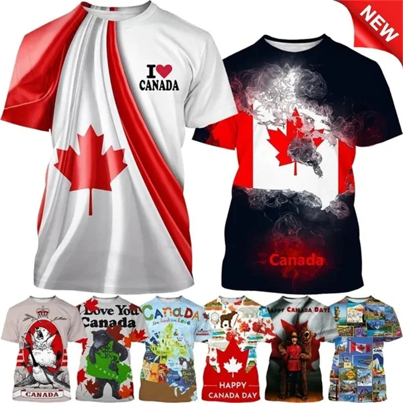 I Love Canada Flag Graphic T S - Summer Clothing Women Canada incelemesi ve fiyatı
