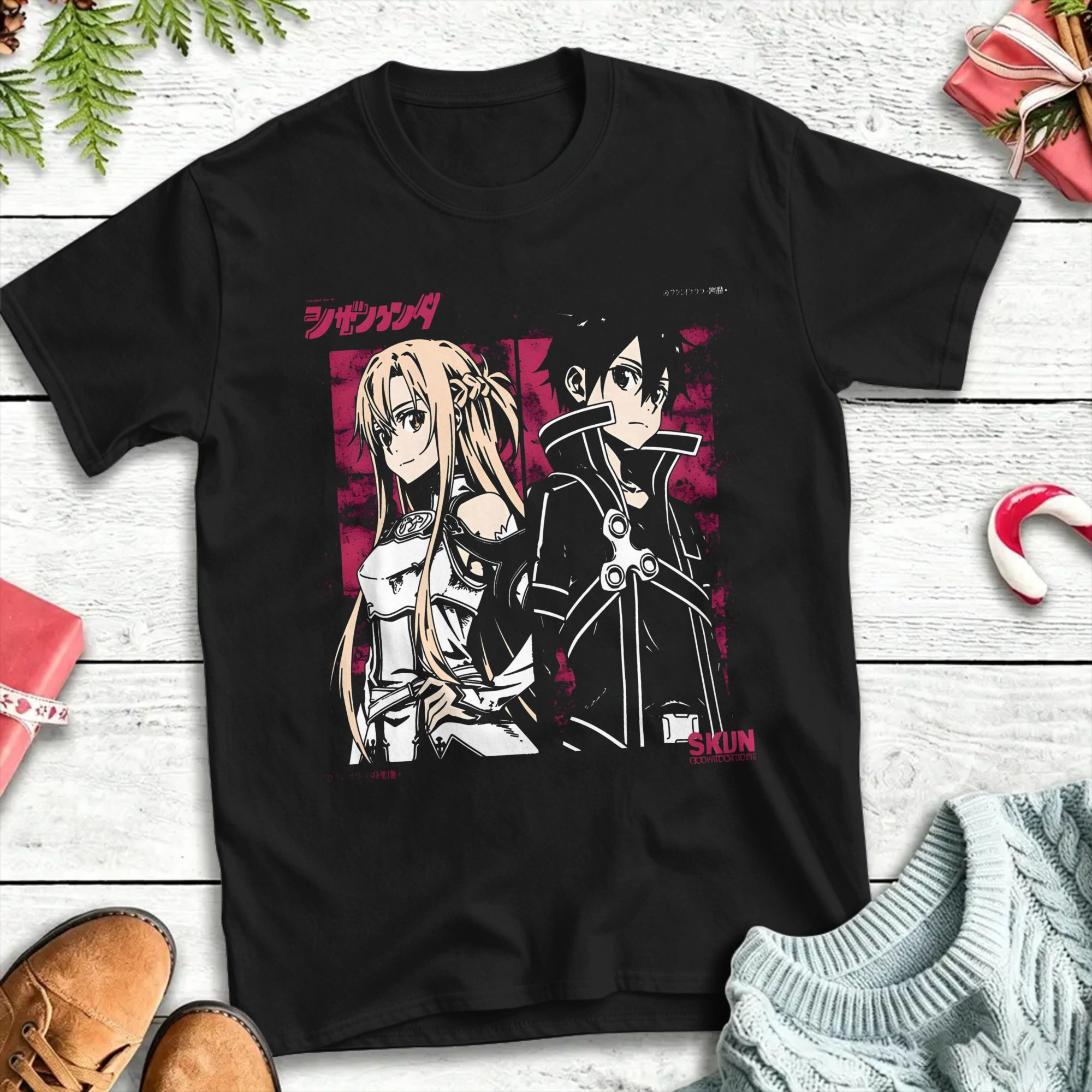 kirito ve asuna Pamuklu Tişört - Summer Clothing Wholesale incelemesi ve fiyatı
